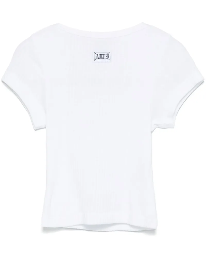 Jean Paul Gaultier T-Shirt mit Logo-Patch - Weiß Weiß