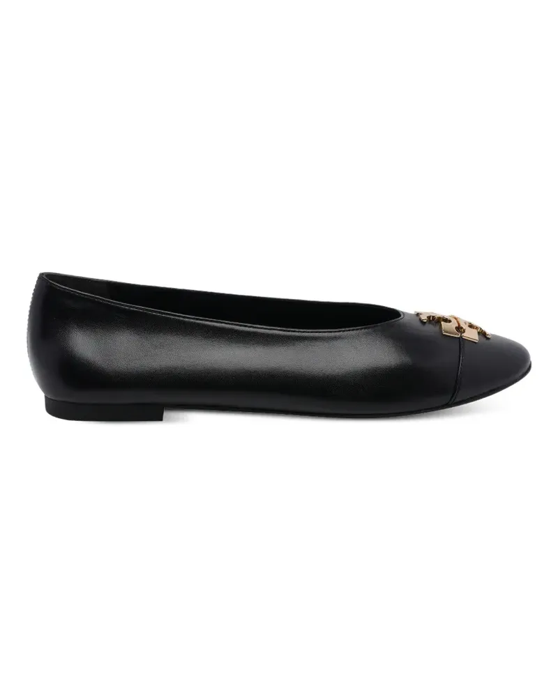 Tory Burch Charlie logo-plaque ballet flats - Schwarz Schwarz