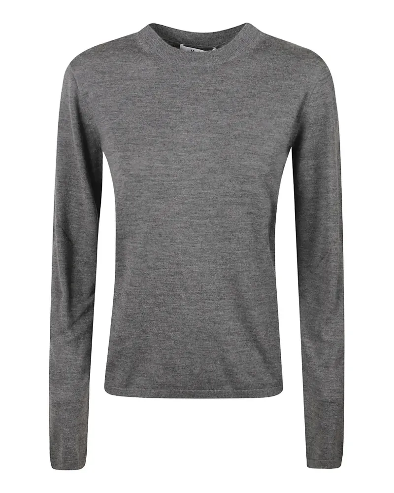 Max Mara crew-neck long-sleeve sweater - Grau Grau