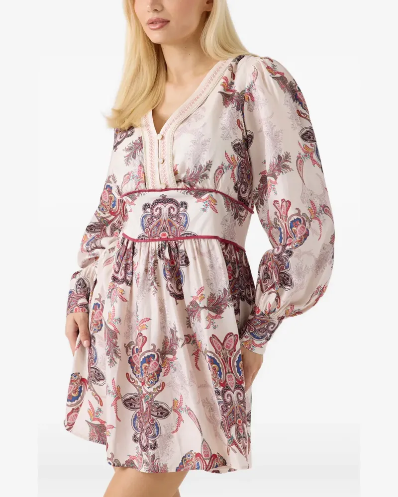 Guess Catherine Minikleid mit Paisley-Print - Rosa Rosa