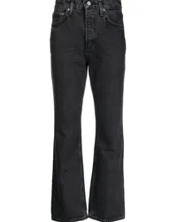 AGOLDE Hoch sitzende Bootcut-Jeans Schwarz