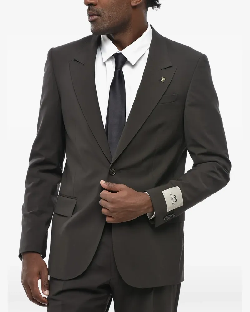 Corneliani single-breasted peak-lapel suit - Braun Braun
