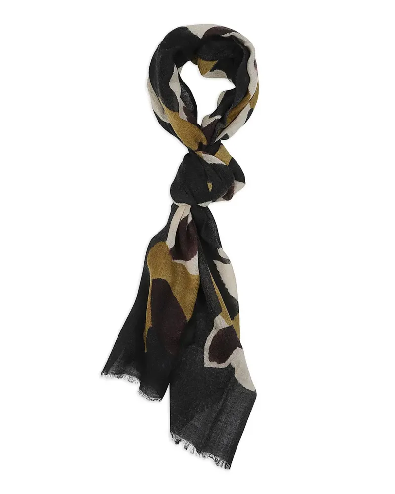 Altea Schal mit abstraktem Print - Schwarz Schwarz