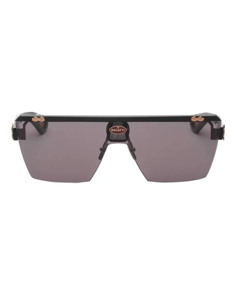 Bugatti Sonnenbrille mit geometrischem Gestell - Schwarz Schwarz