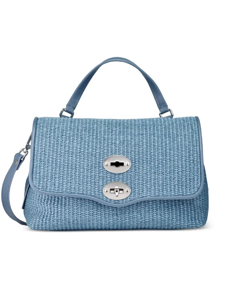 Zanellato smal Postina® turnlock top-handle satchel bag - Blau Blau