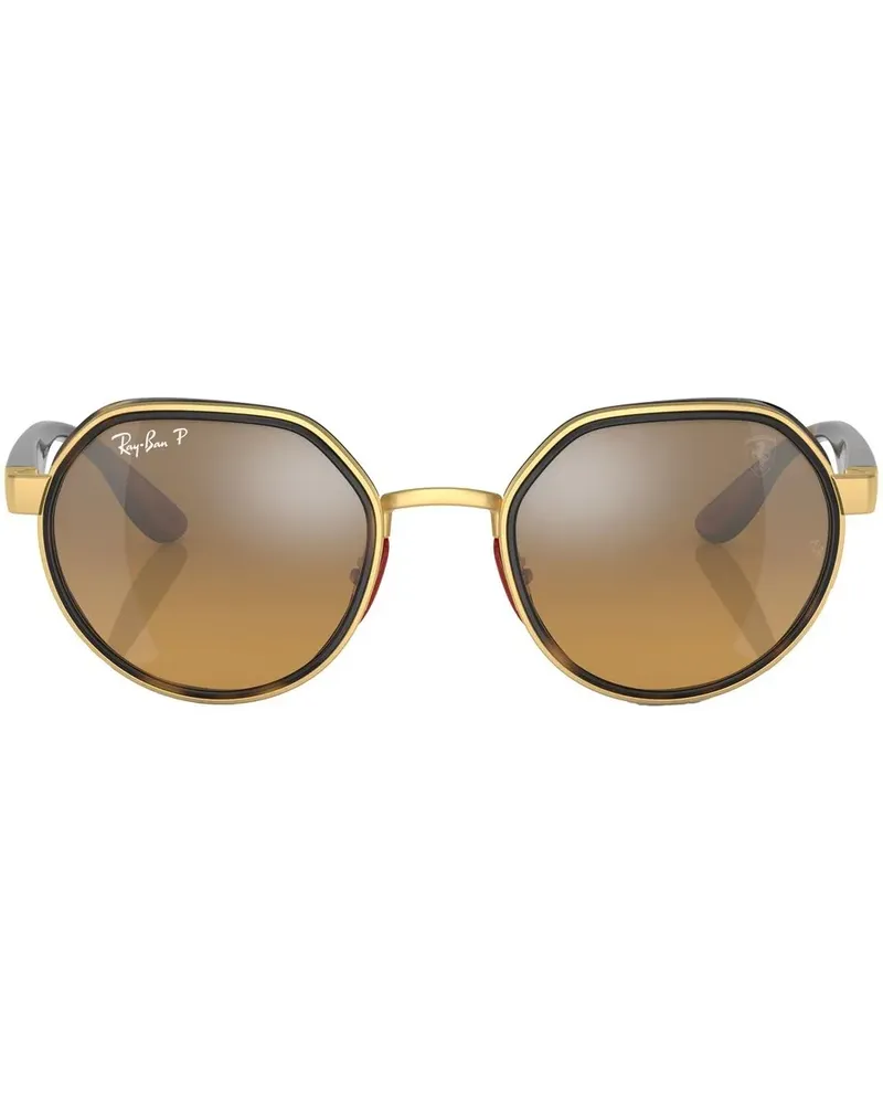 Ray Ban Sonnenbrille mit geometrischem Gestell - Gold Gold