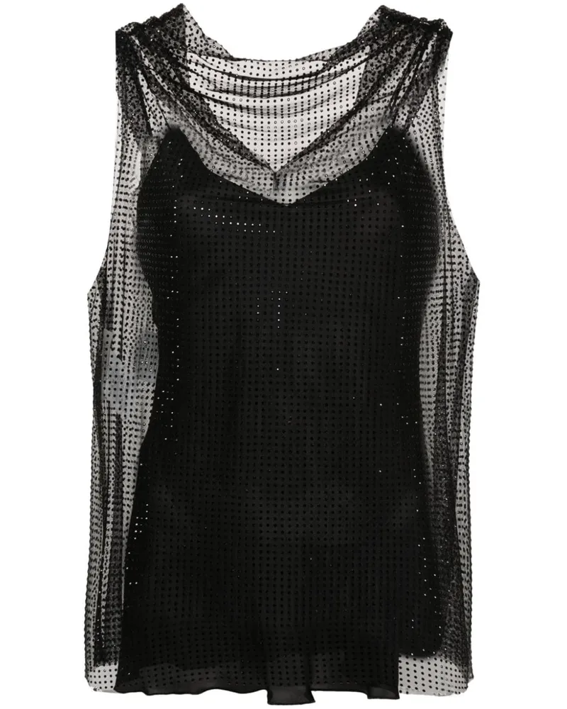 Philosophy Di Lorenzo Serafini Bluse mit Strass - Schwarz Schwarz
