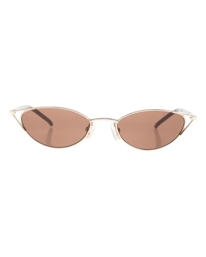 Alexander McQueen oval-frame sunglasses - Gold Gold