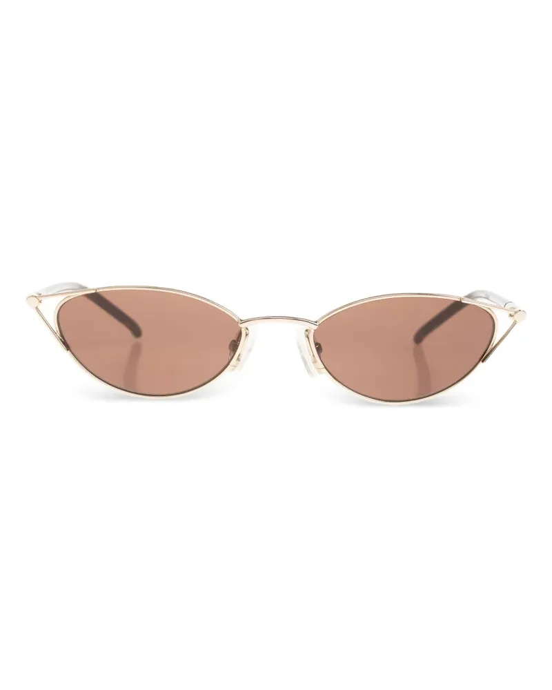 Alexander McQueen oval-frame sunglasses - Gold Gold