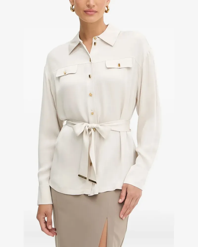 MARCIANO Los Angeles belted-pocket shirt - Nude Nude