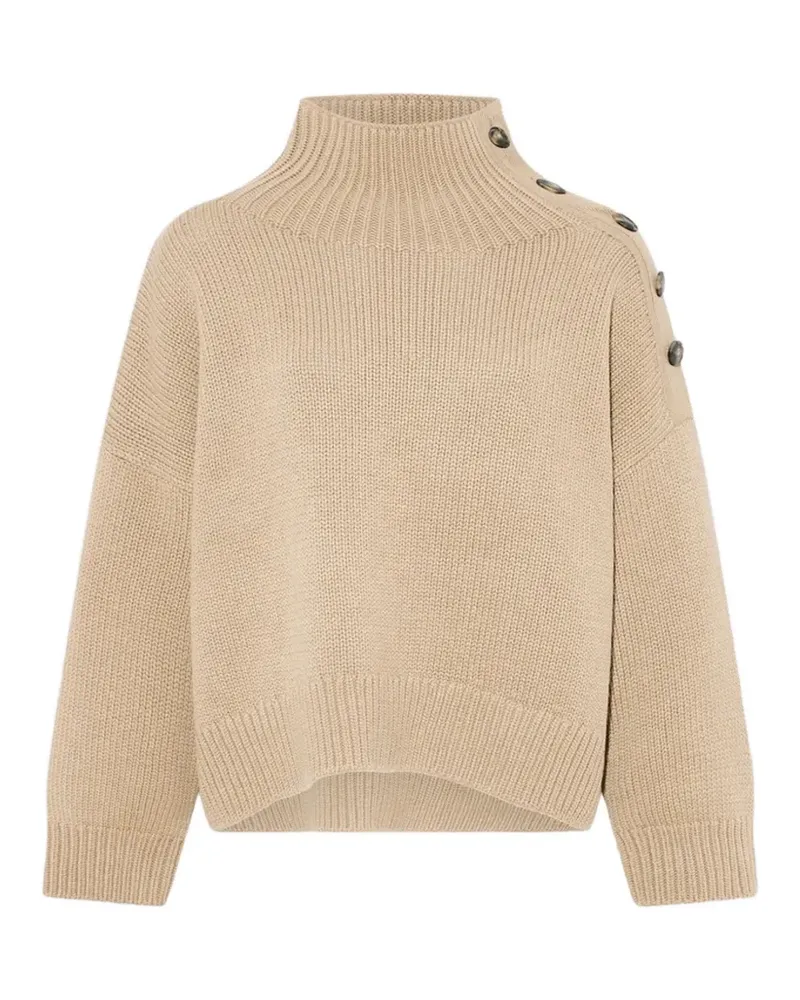 Yves Salomon V-Ausschnitt-Pullover mit Knopfdetail - Nude Nude