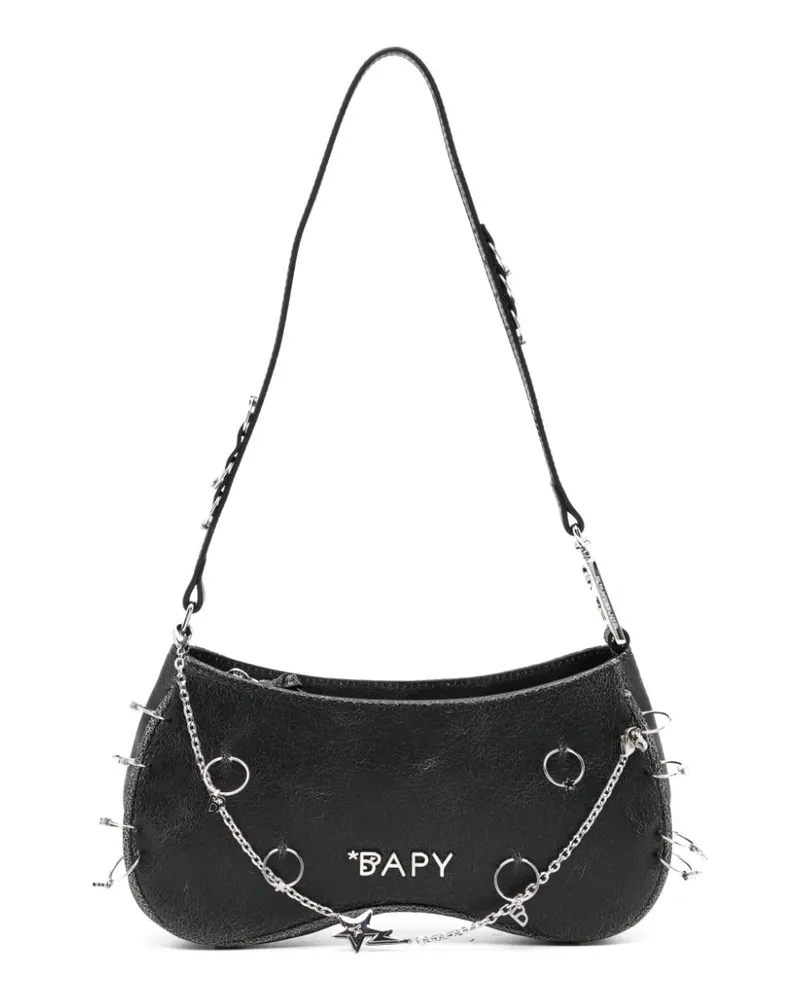 BAPE Schultertasche aus Leder - Schwarz Schwarz