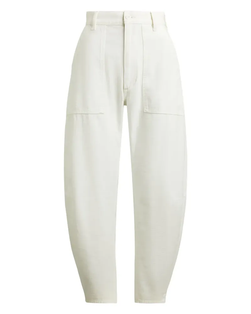 Ralph Lauren Reverse Tapered-Hose aus Satin - Weiß Weiß