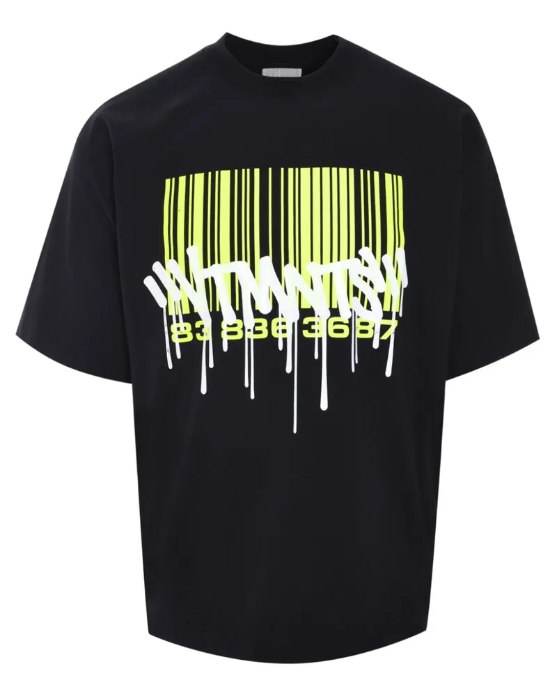 VTMNTS Graffiti Big Barcode T-Shirt Schwarz