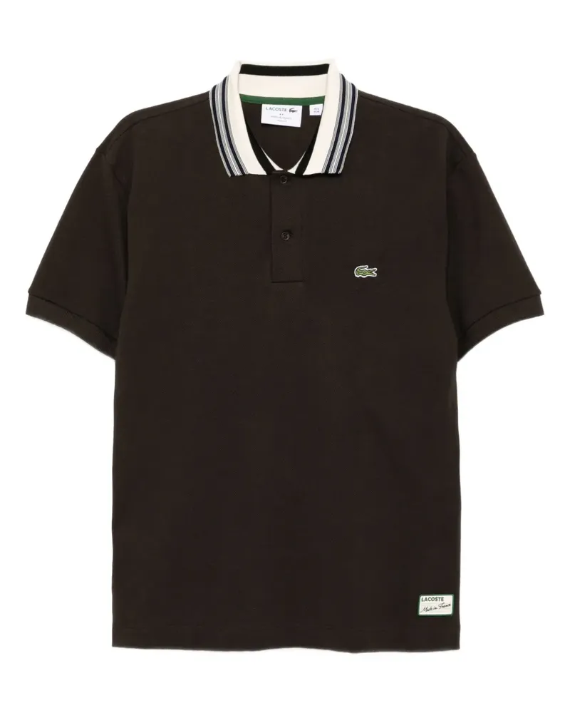 Lacoste Poloshirt mit Logo-Stickerei - Braun Braun