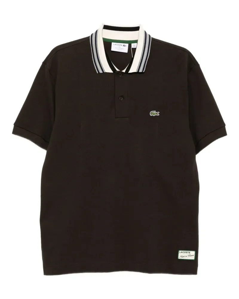 Lacoste Poloshirt mit Logo-Stickerei - Braun Braun