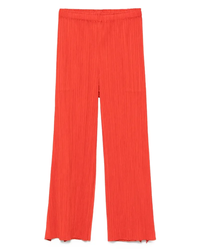 Issey Miyake Plissierte Hose mit Stretchbund - Rot Rot