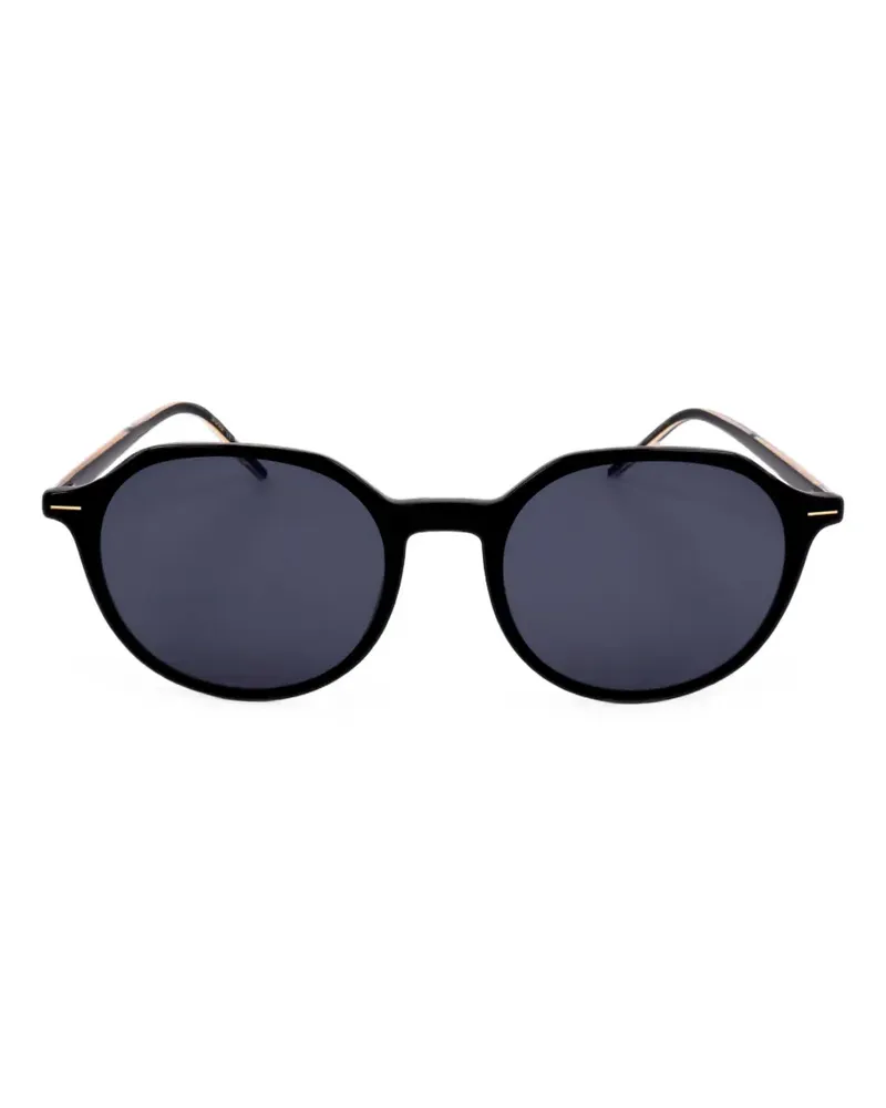 HUGO BOSS Sonnenbrille mit rundem Gestell - Schwarz Schwarz