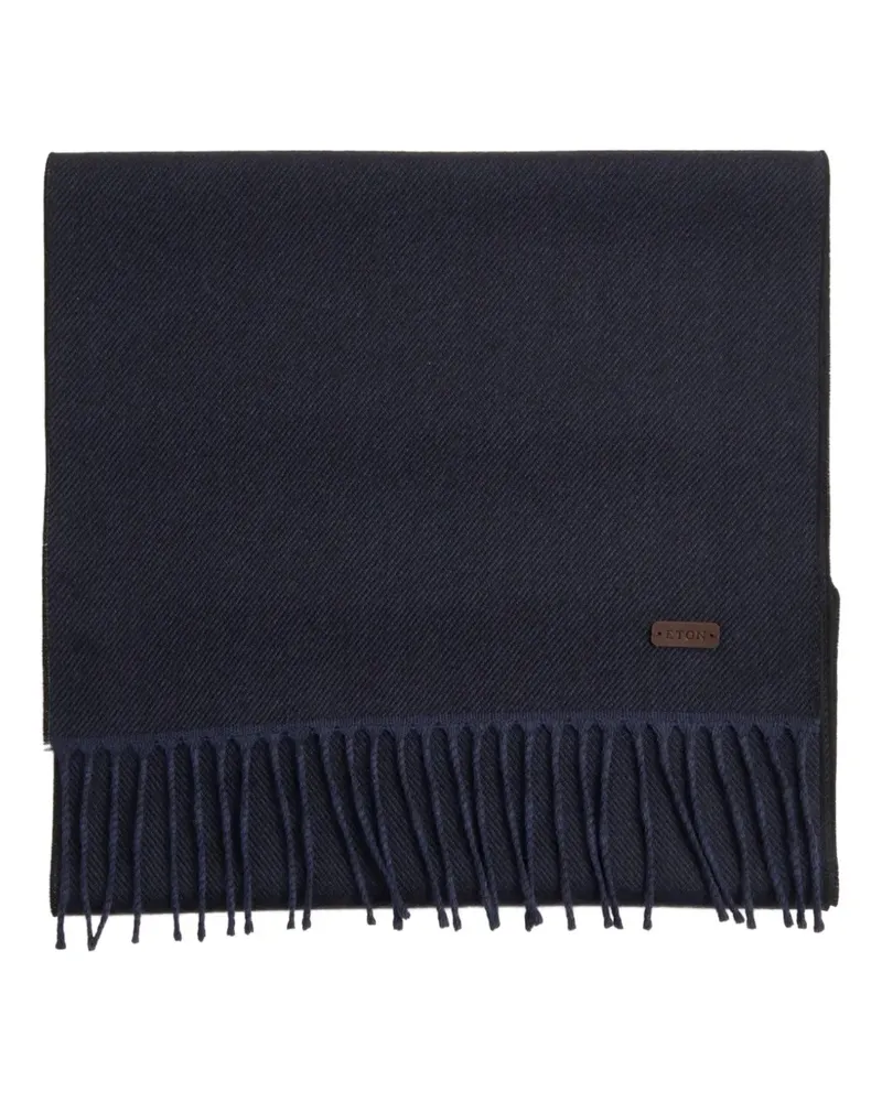 Eton Schal mit Fransen - Blau Blau
