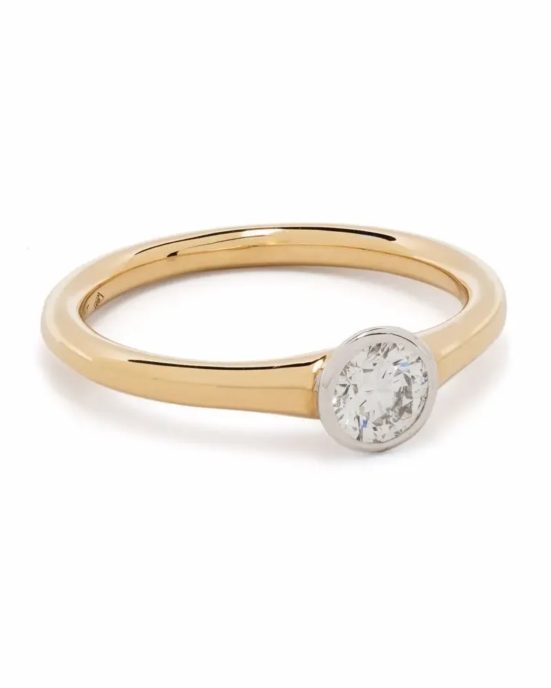 COURBET Origine Ring aus recyceltem 18kt Gelbgold mit synthetischem Diamant Gold