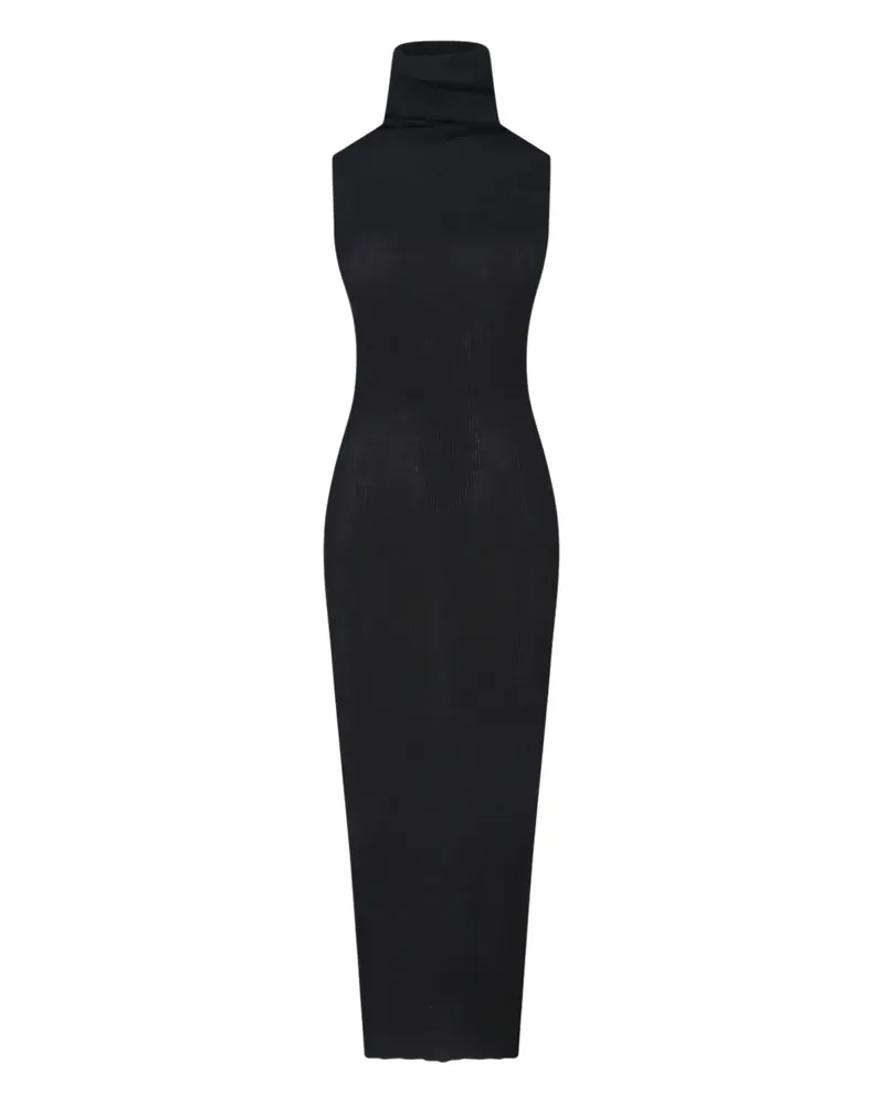 Rick Owens Geripptes Maxikleid - Schwarz Schwarz