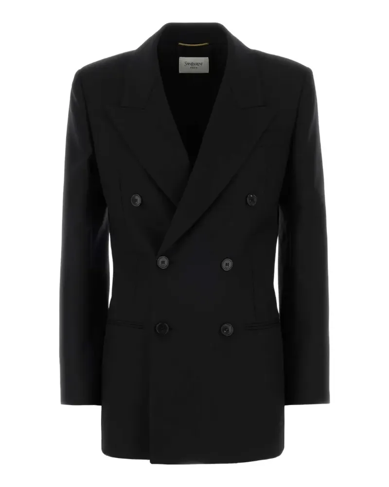 Saint Laurent double-breasted wool blazer - Schwarz Schwarz