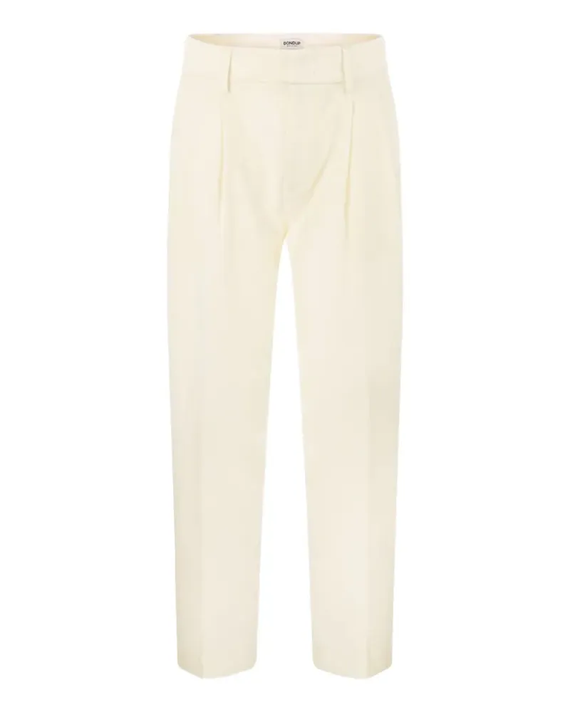 Dondup Sheryl loose-fit flannel trousers - Nude Nude