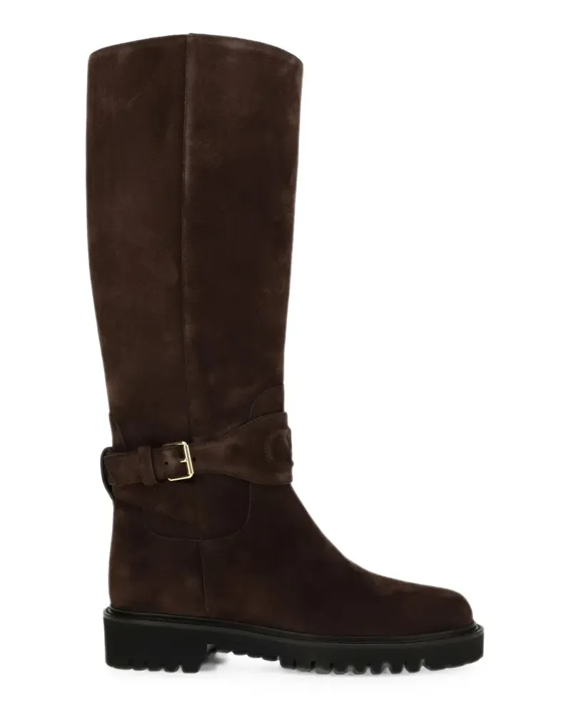 Valentino Garavani VLogo Signature Stiefel aus Wildleder - Braun Braun