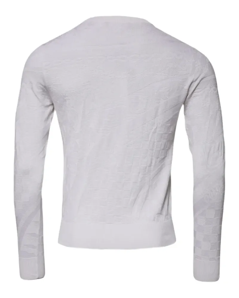 Dolce & Gabbana Rundhals-Pullover mit Prägung - Weiß Weiß