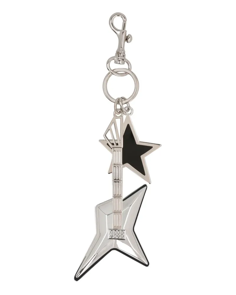 Versace Schlüsselanhänger mit Gitarre und Stern - Metallic Metallic