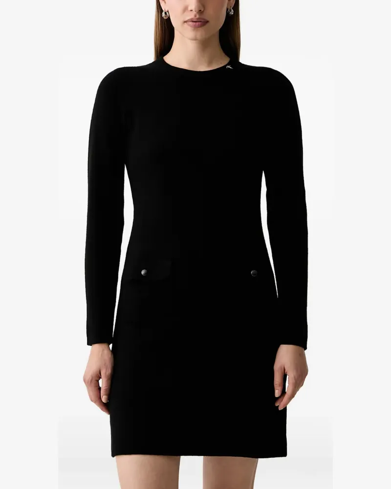 JOOP! Langärmeliges Minikleid mit Knopfdetail - Schwarz Schwarz