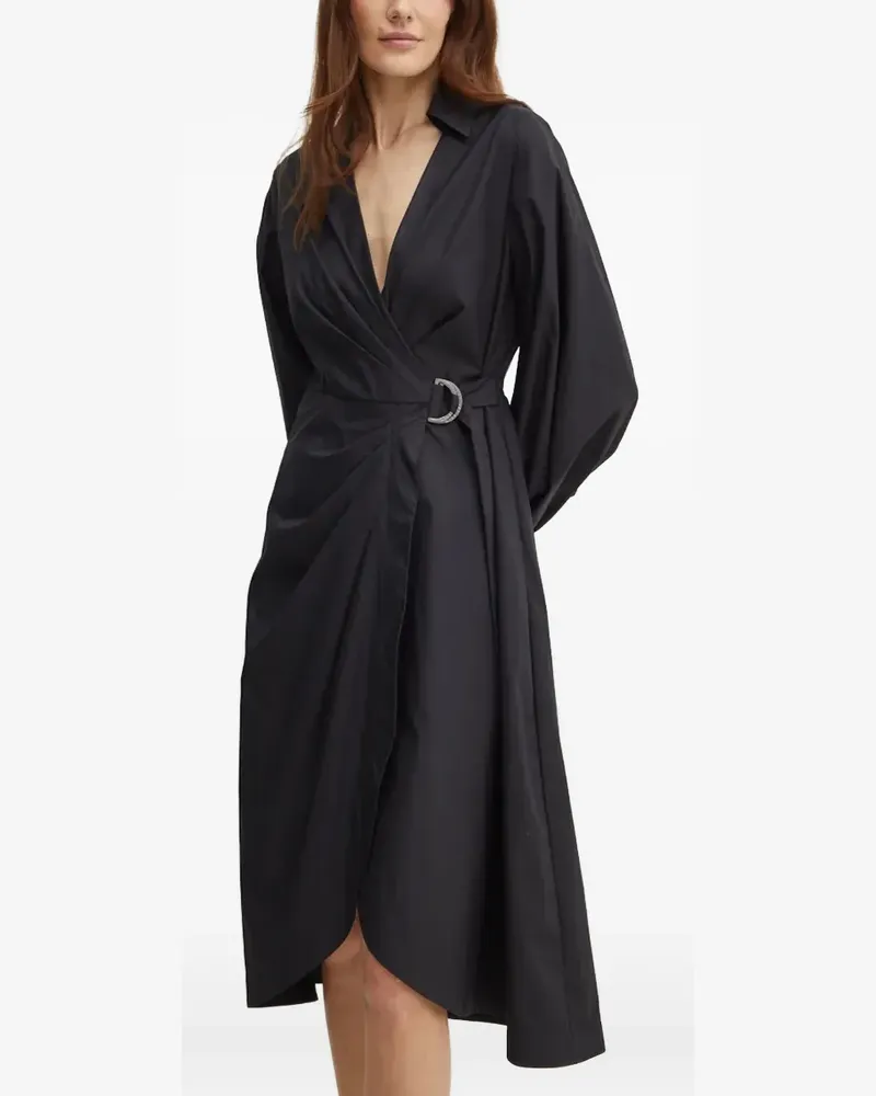 Karl Lagerfeld Midikleid mit langen Ärmeln - Schwarz Schwarz