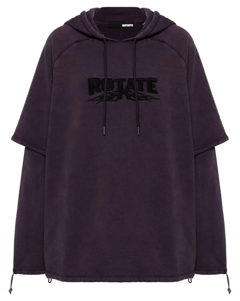 ROTATE Birger Christensen HD Enzyme Hoodie aus Bio-Baumwolle Violett