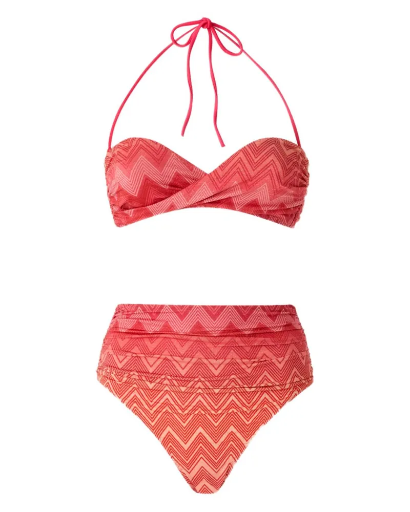 Missoni Bikini mit Zickzackmuster - Rot Rot