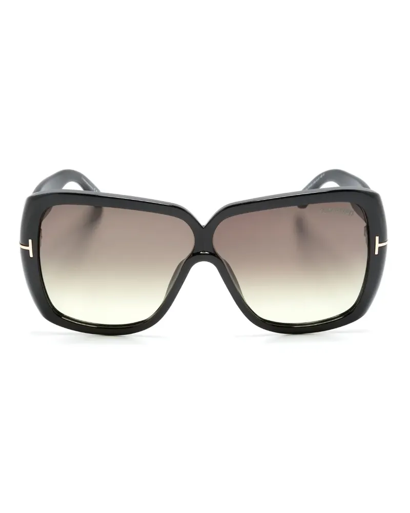 Tom Ford Eckige Sonnenbrille mit Farbverlauf - Schwarz Schwarz