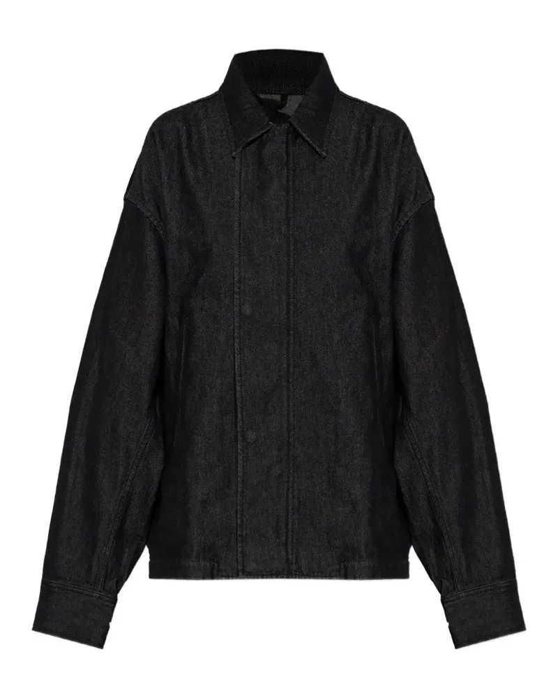Y-3 Jeansjacke mit Logo-Patch - Schwarz Schwarz