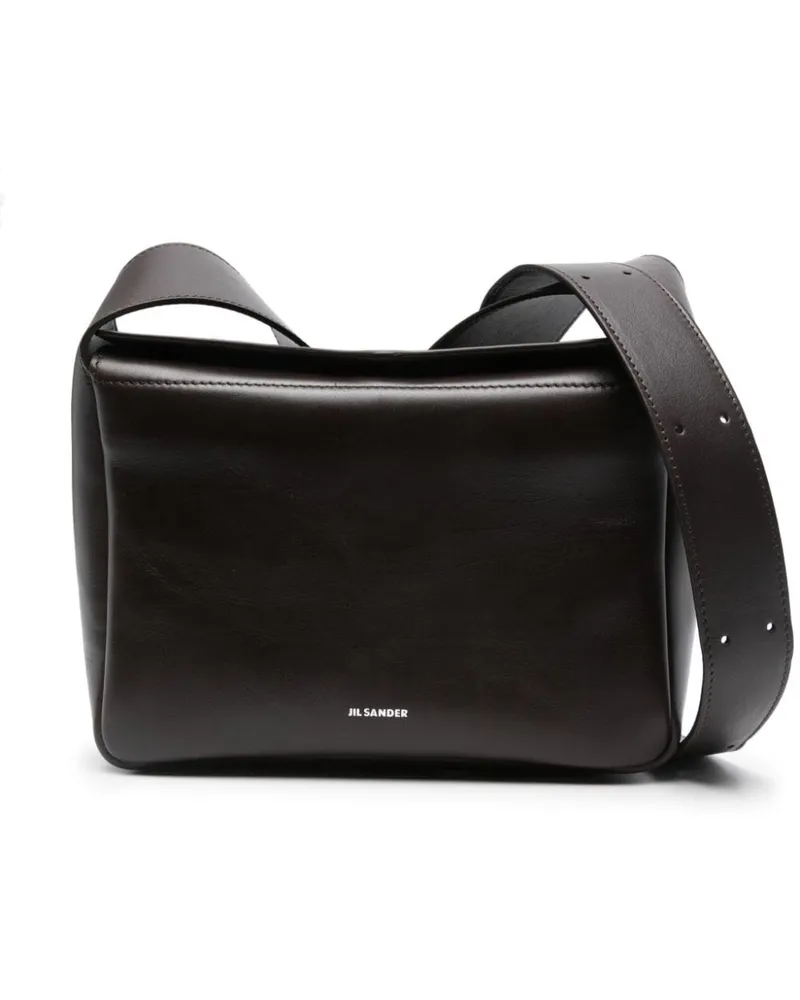 Jil Sander Mini Flap Umhängetasche Braun