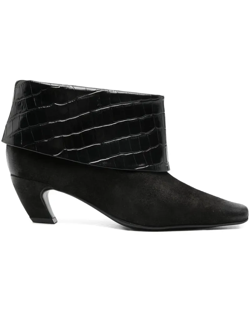 MARC ELLIS Stiefel mit Kroko-Effekt 55mm - Schwarz Schwarz