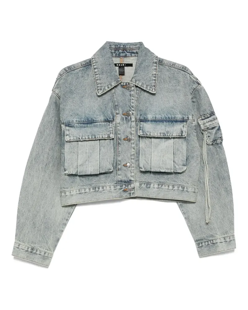 ksubi Campbell Echoes Jeansjacke mit Tasche - Blau Blau