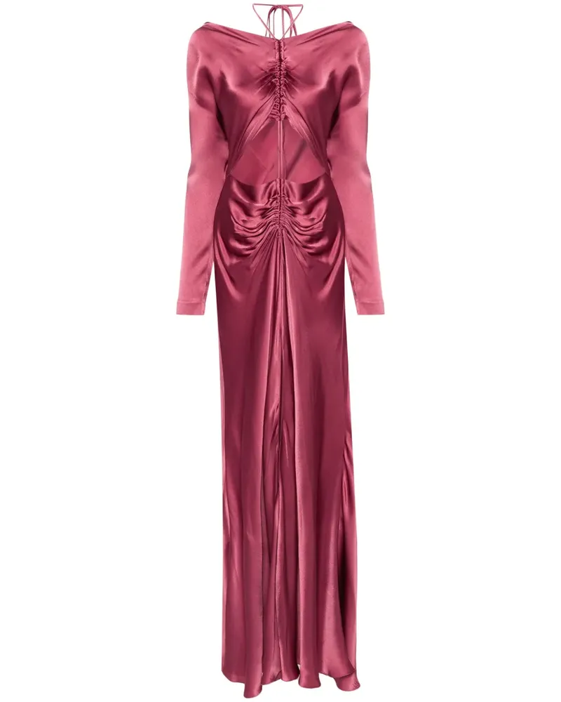 Alberta Ferretti Midikleid aus Satin - Rosa Rosa
