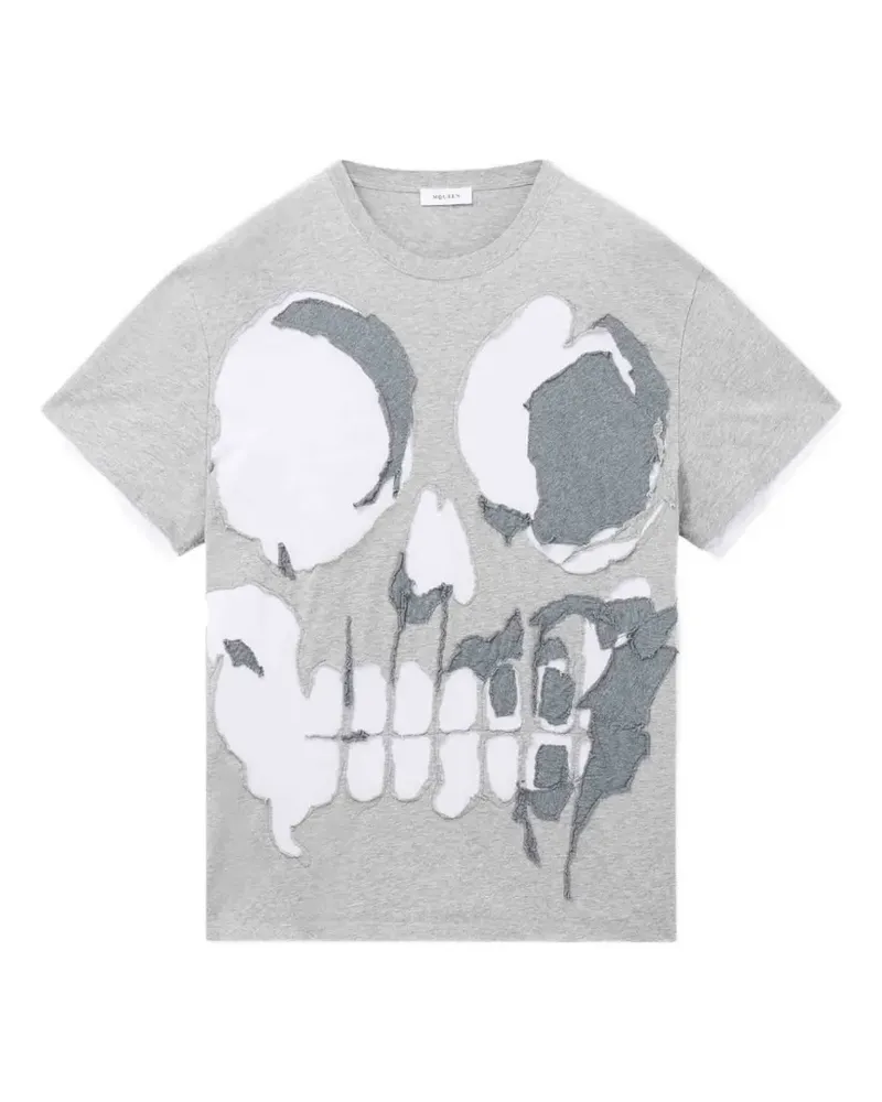 Alexander McQueen skull-applique T-shirt - Grau Grau
