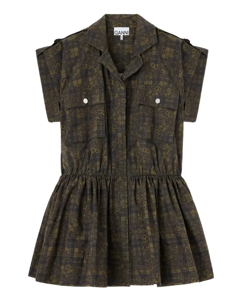 Ganni Kleid mit Print - Braun Braun