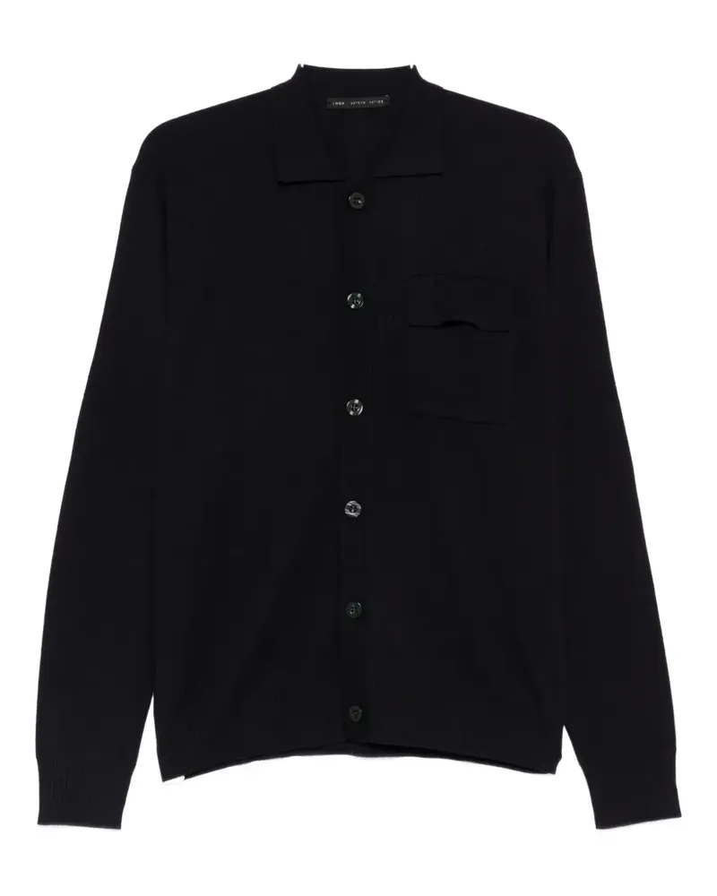 Low Brand Geknöpfter Cardigan mit Taschen - Blau Blau