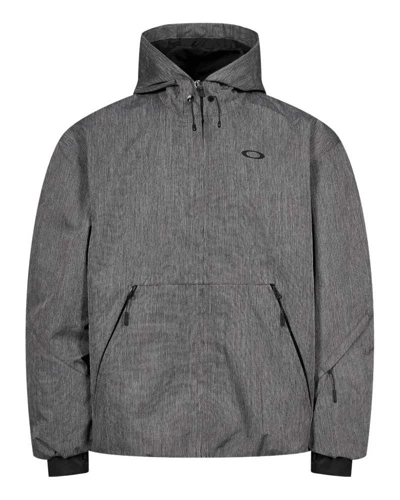 Oakley logo-print hooded jacket - Grau Grau