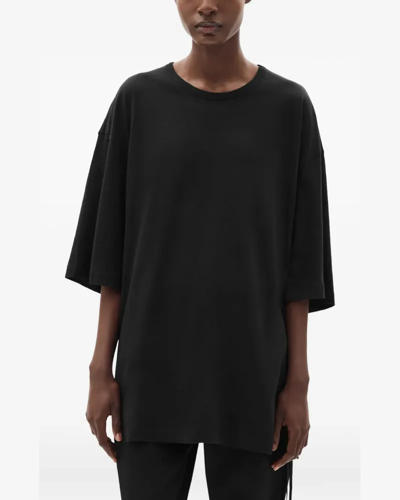 Ann Demeulemeester Aga brushed jersey T-shirt - Schwarz Schwarz