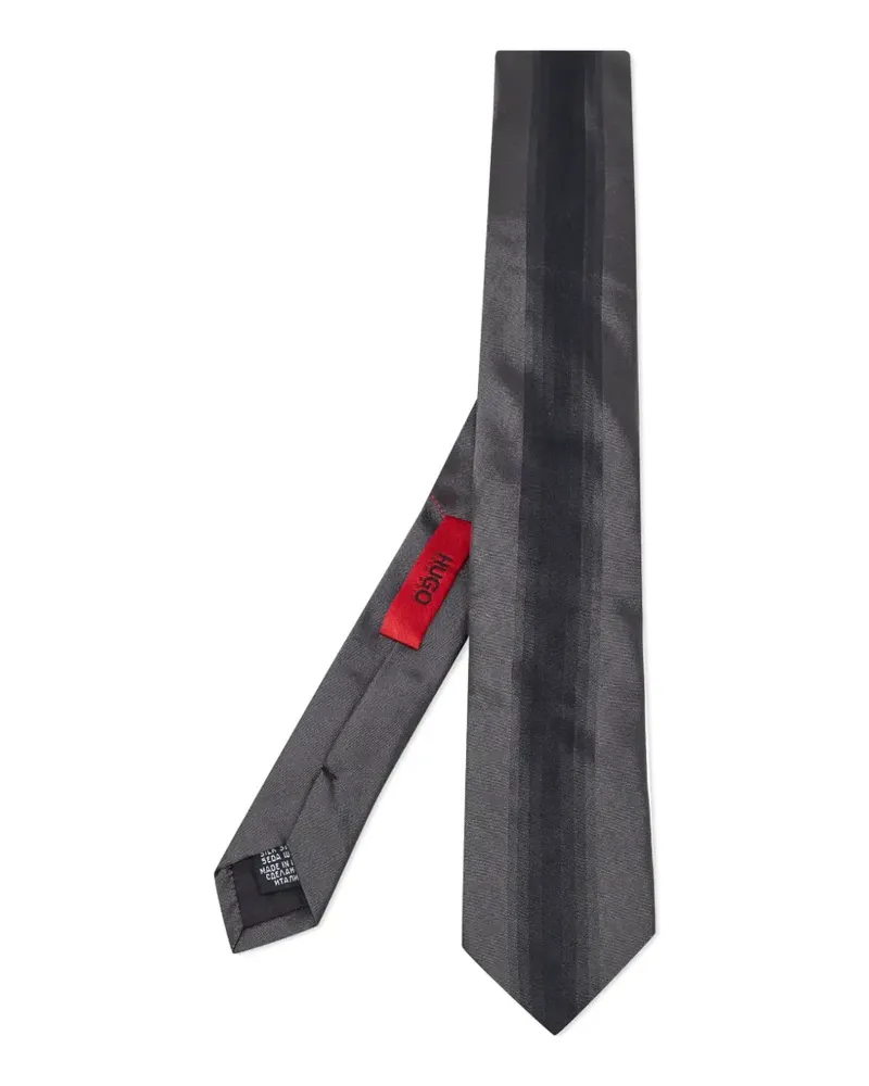 HUGO BOSS striped skinny tie - Grau Grau