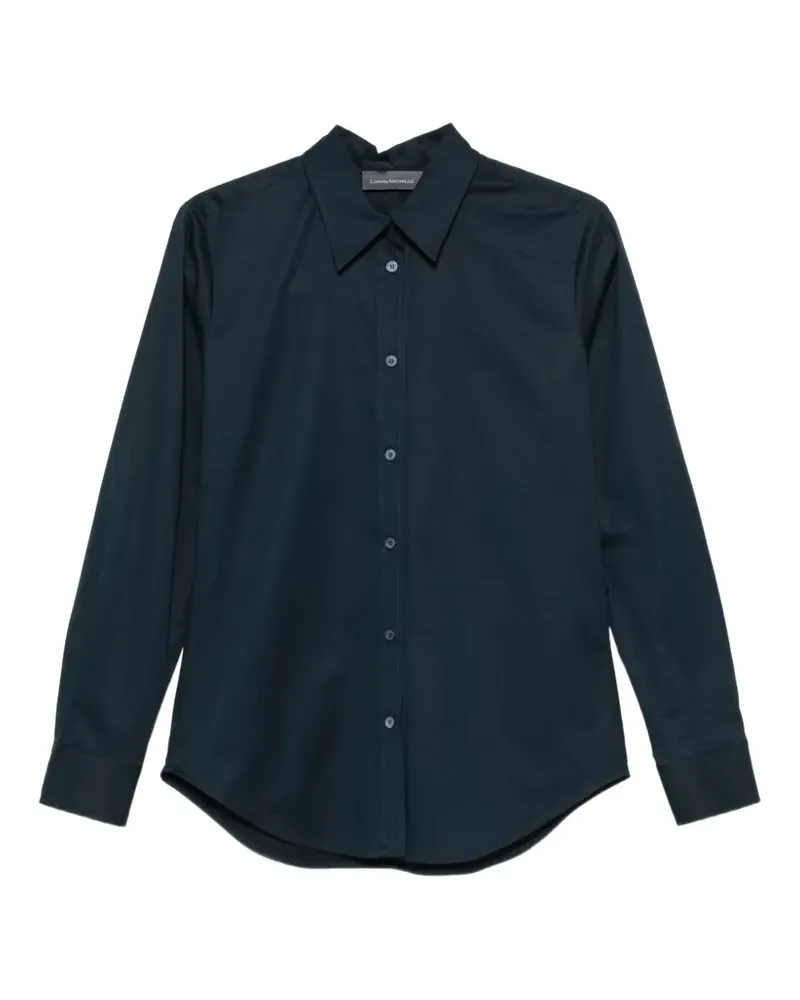 Lorena Antoniazzi star-detail curved-hem shirt - Blau Blau