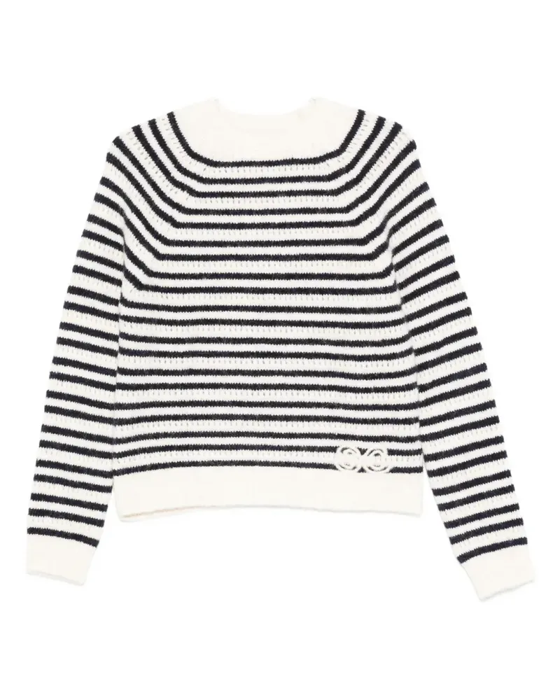 Semicouture striped-detail sweater - Weiß Weiß