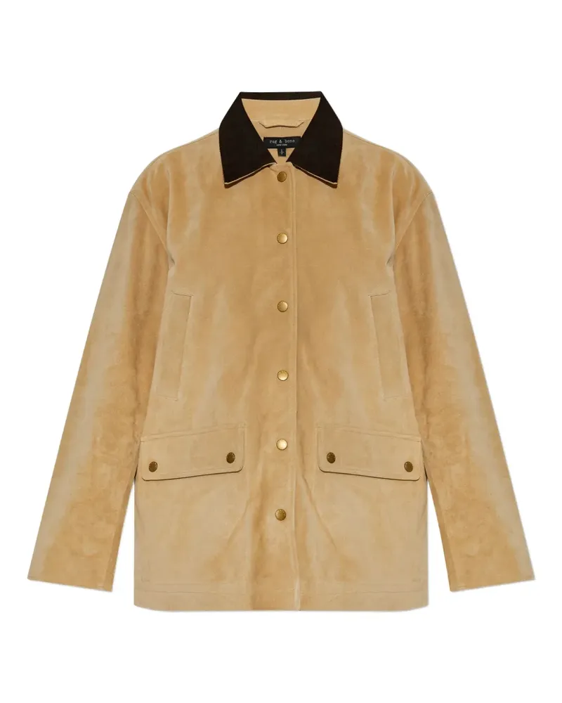 Rag & Bone Wildlederjacke mit Druckknöpfen - Nude Nude