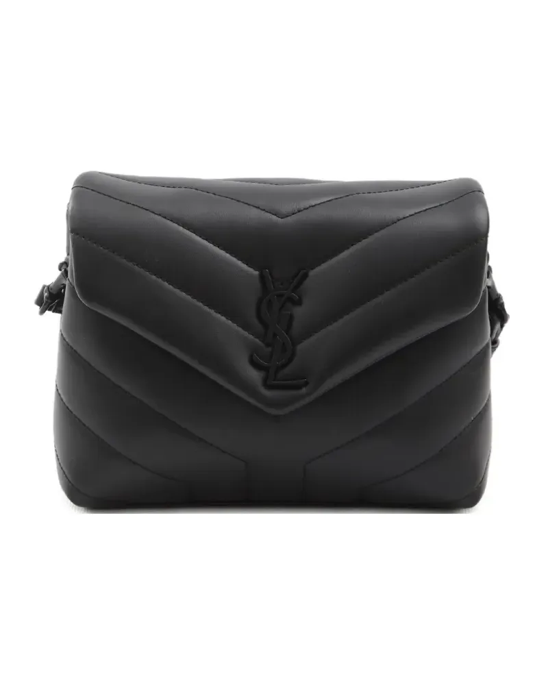 Saint Laurent Lou Lou Matelassé-Schultertasche - Schwarz Schwarz